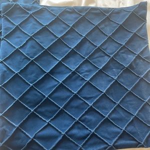 Pair of two dark navy Throw cushions